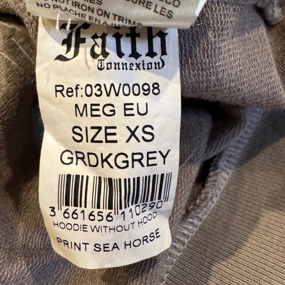 Faith Connexion Embellished Zip Jacket – XS – “Love Deeper” Seahorse Design – Gr - Picture 9 of 12